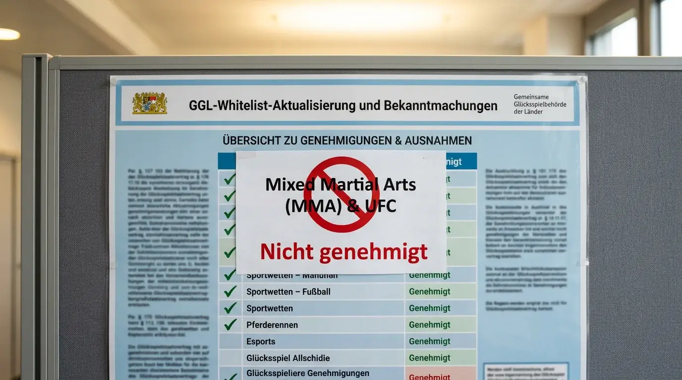 MMA und UFC von der GGL Whitelist ausgeschlossen – Erklärung der gesetzlichen Grundlage GlüStV 2021