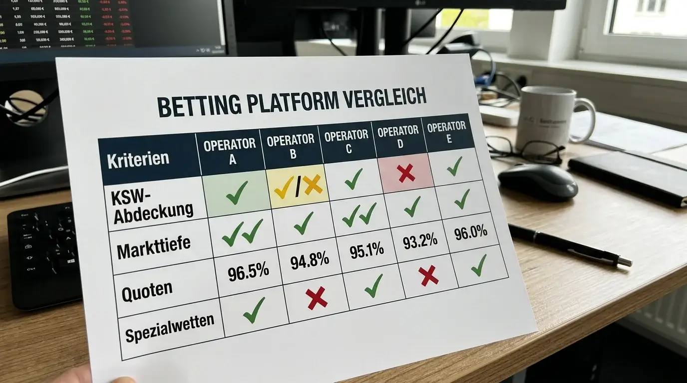 Vergleich internationaler Buchmacher mit KSW-Wetten-Abdeckung für deutsche Nutzer