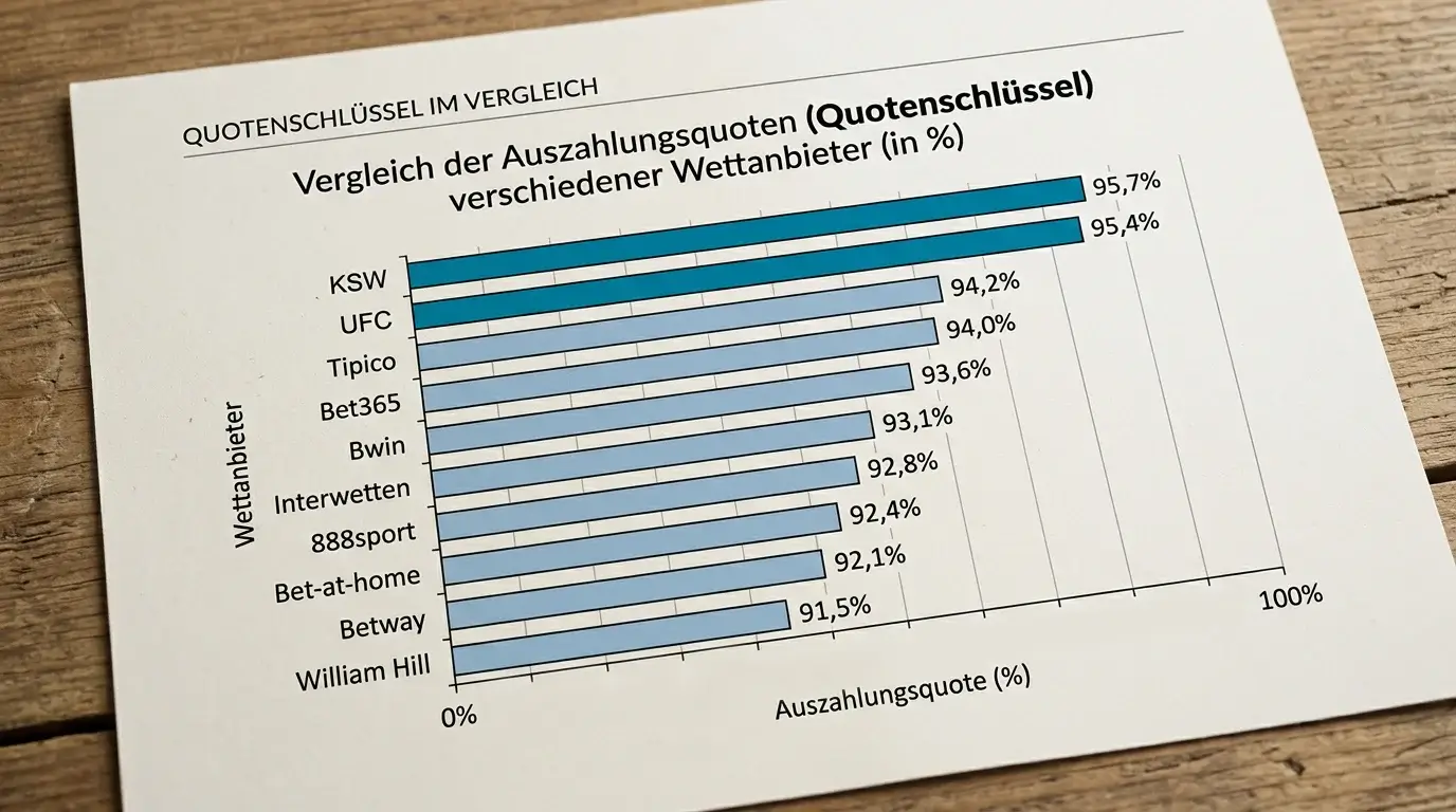 Quotenschlüssel-Vergleich bei KSW-Wetten und UFC-Events bei internationalen Anbietern