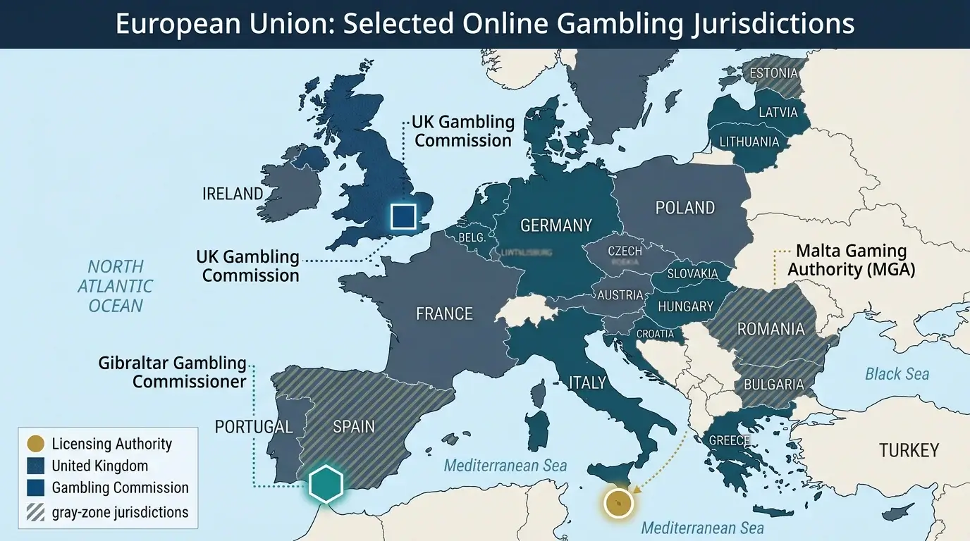 EU-Grauzone Sportwetten-Anbieter in Deutschland – Malta MGA, Gibraltar und UK-lizenzierte Buchmacher ohne GGL-Zulassung