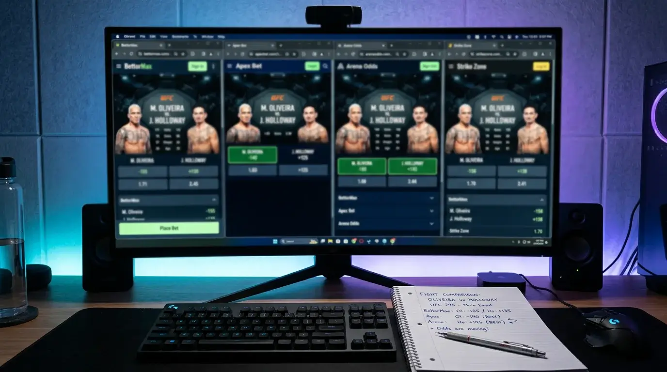 Line Shopping MMA Wetten – beste UFC-Quoten durch Quotenvergleich bei mehreren Buchmachern finden