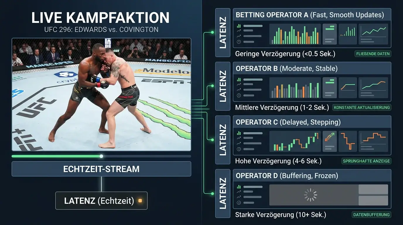 Latenz und Marktunterbrechungen bei UFC Live-Wetten – Anbieter mit bester Infrastruktur für MMA In-Play