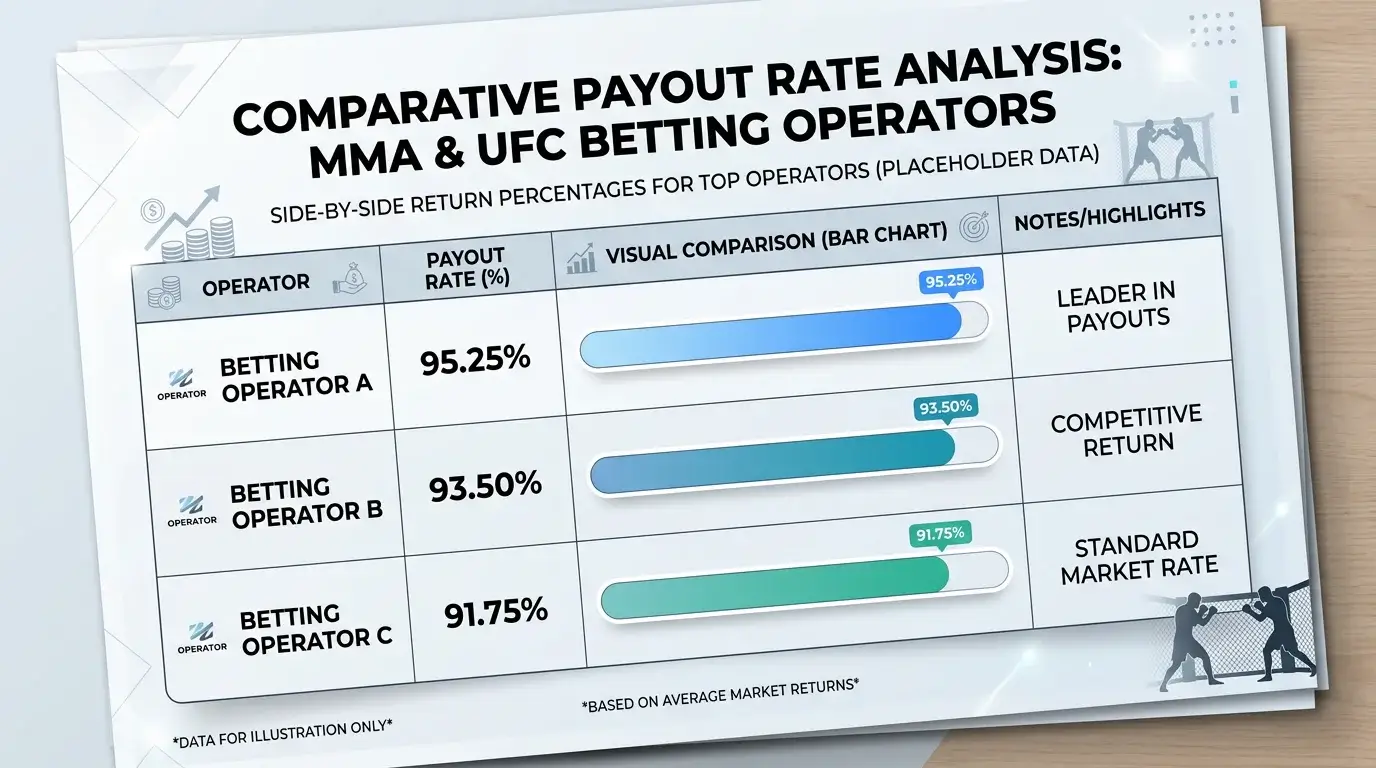 Quotenschlüssel-Vergleich verschiedener Anbieter für UFC MMA-Wetten – Playzilla 95,25 Prozent im Test