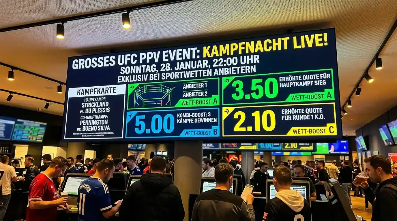 Internationale Anbieter mit regelmäßigen UFC PPV Quotenboosts für deutsche MMA-Wetter