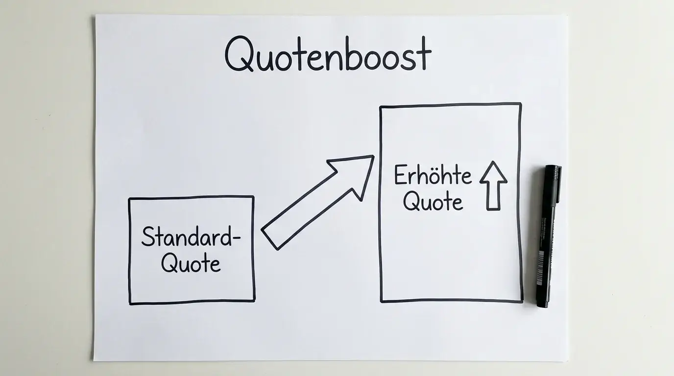 Technischer Ablauf eines UFC Quotenboosts – Standardquote wird auf erhöhte Sonderquote angehoben