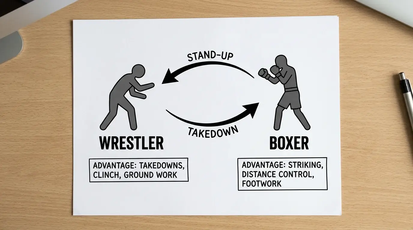 Stilmatchup-Analyse für UFC-Wetten – Wrestler gegen Boxer, Grappler gegen Submission-Spezialist