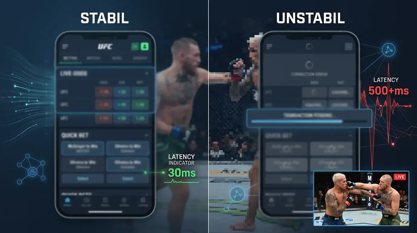 App-Stabilität bei UFC PPV Events – Kriterien für stabile MMA Live-Wetten auf mobilen Geräten