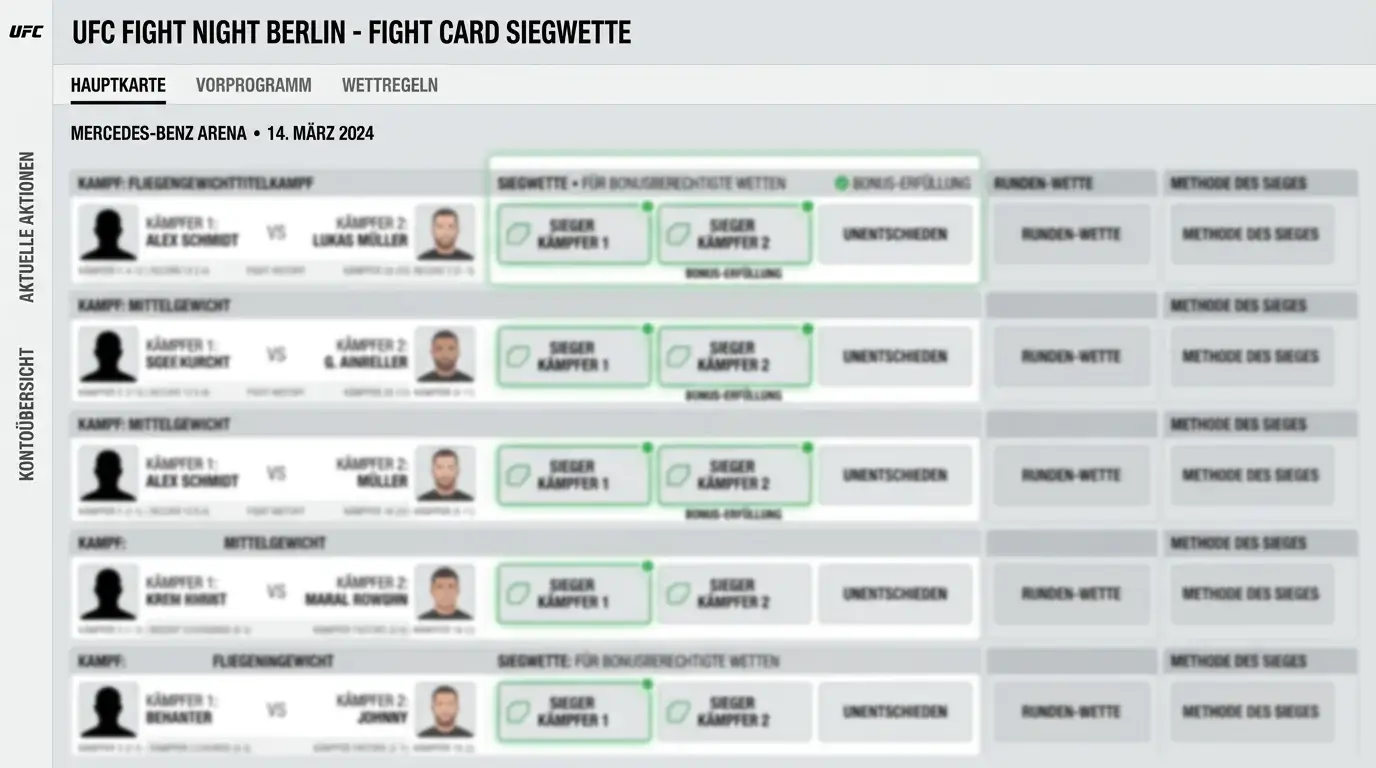 UFC- und MMA-Wettmärkte bei Winamax – Siegwette und Methodenwette für Bonuserfüllung geeignet